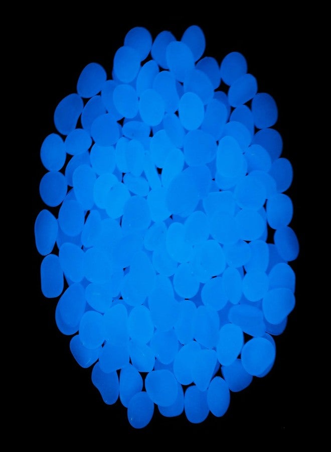 Oubest Glow in The Dark Rocks Glow Pebbles Outdoor Bulk Blue Decorations Stones for Garden Fish Tank Aquarium Walkway Plant Pots (500, Blue) - Image 3